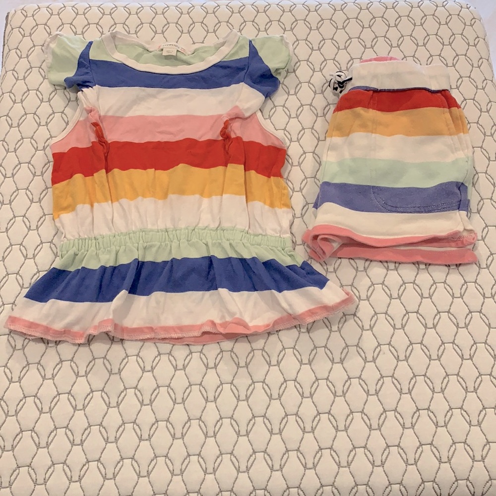 Crewcuts striped terry summer set
